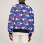 Afro-Haitians Sleeve Zip Bomber Jacket Ayiti Map and Rose Kayenn Tropical Style - African Pride