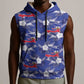 Afro-Haitians Sleeveless Hoodie Ayiti Map and Rose Kayenn Tropical Style - African Pride
