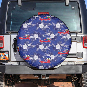 Afro-Haitians Spare Tire Cover Ayiti Map and Rose Kayenn Tropical Style - African Pride