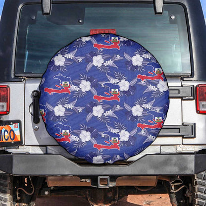 Afro-Haitians Spare Tire Cover Ayiti Map and Rose Kayenn Tropical Style - African Pride