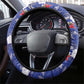 Afro-Haitians Steering Wheel Cover Ayiti Map and Rose Kayenn Tropical Style - African Pride