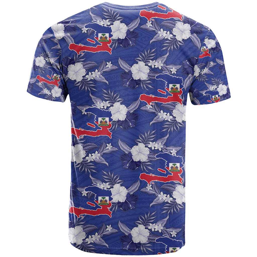 Afro-Haitians T shirt Ayiti Map and Rose Kayenn Tropical Style - African Pride