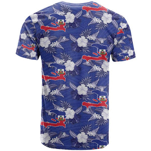 Afro-Haitians T shirt Ayiti Map and Rose Kayenn Tropical Style - African Pride