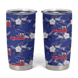 Afro-Haitians Tumbler Cup Ayiti Map and Rose Kayenn Tropical Style - African Pride