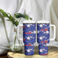 Afro-Haitians Tumbler With Handle Ayiti Map and Rose Kayenn Tropical Style - African Pride