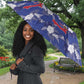 Afro-Haitians Umbrella Ayiti Map and Rose Kayenn Tropical Style - African Pride