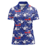 Afro-Haitians Women Polo Shirt Ayiti Map and Rose Kayenn Tropical Style - African Pride