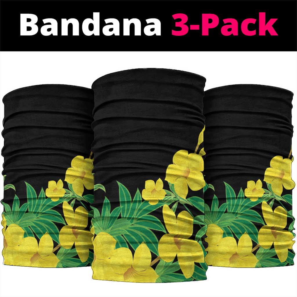 Benin National Day Neck Gaiter Happy 64th Independence Anniversary Yellow Allamanda - African Pride