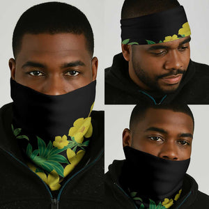 Benin National Day Neck Gaiter Happy 64th Independence Anniversary Yellow Allamanda - African Pride
