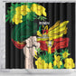 Benin National Day Shower Curtain Happy 64th Independence Anniversary Yellow Allamanda
