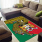 Personalised Benin National Day Area Rug Coat Of Arms With Leopard African Pattern