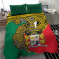 Personalised Benin National Day Bedding Set Coat Of Arms With Leopard African Pattern