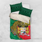 Personalised Benin National Day Bedding Set Coat Of Arms With Leopard African Pattern