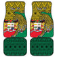 Personalised Benin National Day Car Mats Coat Of Arms With Leopard African Pattern