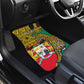 Personalised Benin National Day Car Mats Coat Of Arms With Leopard African Pattern