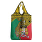 Personalised Benin National Day Grocery Bag Coat Of Arms With Leopard African Pattern