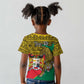 Personalised Benin National Day Kid T shirt Coat Of Arms With Leopard African Pattern