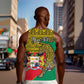 Personalised Benin National Day Men Tank Top Coat Of Arms With Leopard African Pattern
