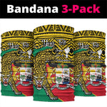 Personalised Benin National Day Neck Gaiter Coat Of Arms Leopard African Pattern LT14