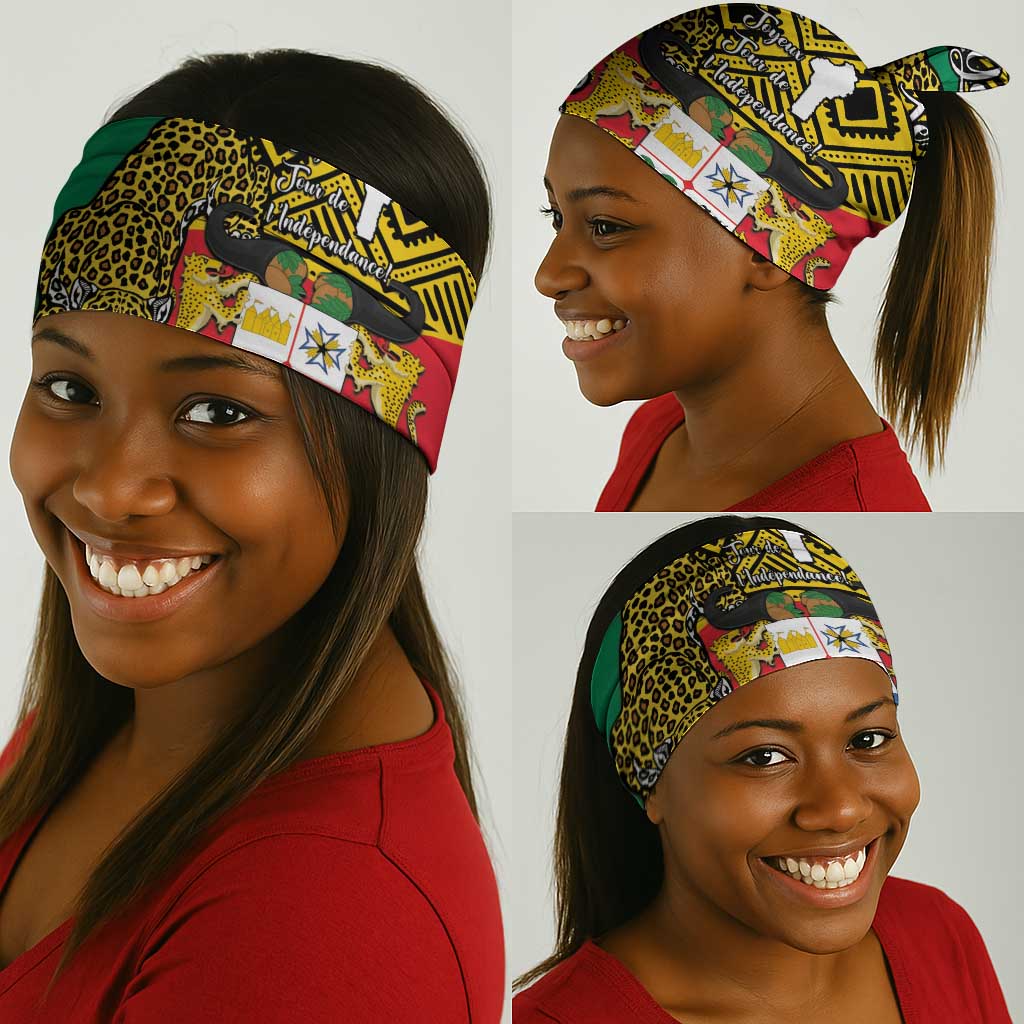 Personalised Benin National Day Neck Gaiter Coat Of Arms Leopard African Pattern LT14