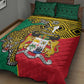 Personalised Benin National Day Quilt Bed Set Coat Of Arms With Leopard African Pattern