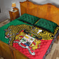 Personalised Benin National Day Quilt Bed Set Coat Of Arms With Leopard African Pattern