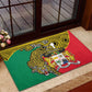 Personalised Benin National Day Rubber Doormat Coat Of Arms With Leopard African Pattern