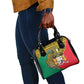 Personalised Benin National Day Shoulder Handbag Coat Of Arms With Leopard African Pattern