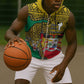 Personalised Benin National Day Sleeveless Zip Hoodie Coat Of Arms With Leopard African Pattern - African Pride