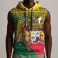 Personalised Benin National Day Sleeveless Zip Hoodie Coat Of Arms With Leopard African Pattern - African Pride