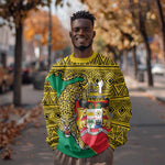 Personalised Benin National Day Sweatshirt Coat Of Arms With Leopard African Pattern