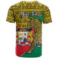 Personalised Benin National Day T shirt Coat Of Arms With Leopard African Pattern