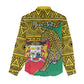 Personalised Benin National Day Women Casual Shirt Coat Of Arms With Leopard African Pattern LT14