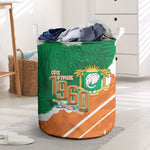 Cote d'Ivoire Independence Day Laundry Basket 1960 Proud Coat Of Arms Grunge Style