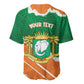 Cote d'Ivoire Independence Day Personalized Baseball Jersey 1960 Proud Coat Of Arms Grunge Style