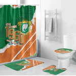 Cote d'Ivoire Independence Day Bathroom Set 1960 Proud Coat Of Arms Grunge Style