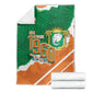 Cote d'Ivoire Independence Day Blanket 1960 Proud Coat Of Arms Grunge Style