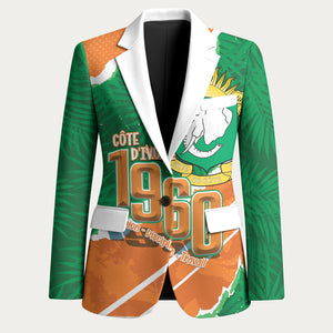 Cote d'Ivoire Independence Day Personalized Blazer 1960 Proud Coat Of Arms Grunge Style