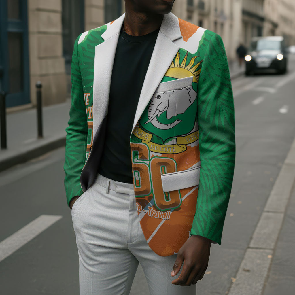 Cote d'Ivoire Independence Day Personalized Blazer 1960 Proud Coat Of Arms Grunge Style