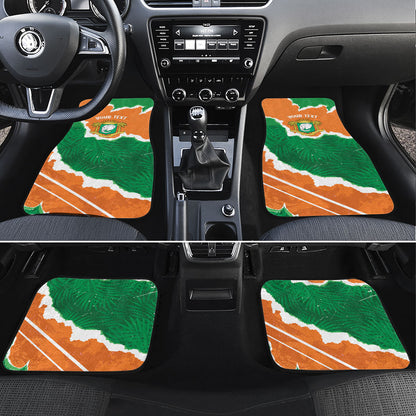 Cote d'Ivoire Independence Day Personalized Car Mats 1960 Proud Coat Of Arms Grunge Style
