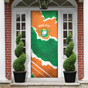 Cote d'Ivoire Independence Day Personalized Door Cover 1960 Proud Coat Of Arms Grunge Style