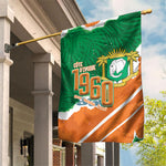 Cote d'Ivoire Independence Day Garden Flag 1960 Proud Coat Of Arms Grunge Style
