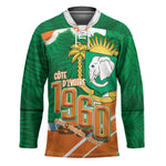 Cote d'Ivoire Independence Day Personalized Hockey Jersey 1960 Proud Coat Of Arms Grunge Style