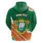 Cote d'Ivoire Independence Day Personalized Hoodie 1960 Proud Coat Of Arms Grunge Style
