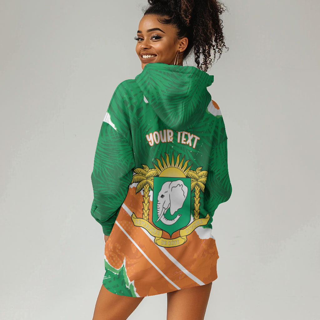 Cote d'Ivoire Independence Day Personalized Hoodie Dress 1960 Proud Coat Of Arms Grunge Style
