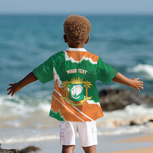 Cote d'Ivoire Independence Day Personalized Kid Hawaiian Shirt 1960 Proud Coat Of Arms Grunge Style