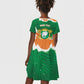 Cote d'Ivoire Independence Day Personalized Kid Short Sleeve Dress 1960 Proud Coat Of Arms Grunge Style