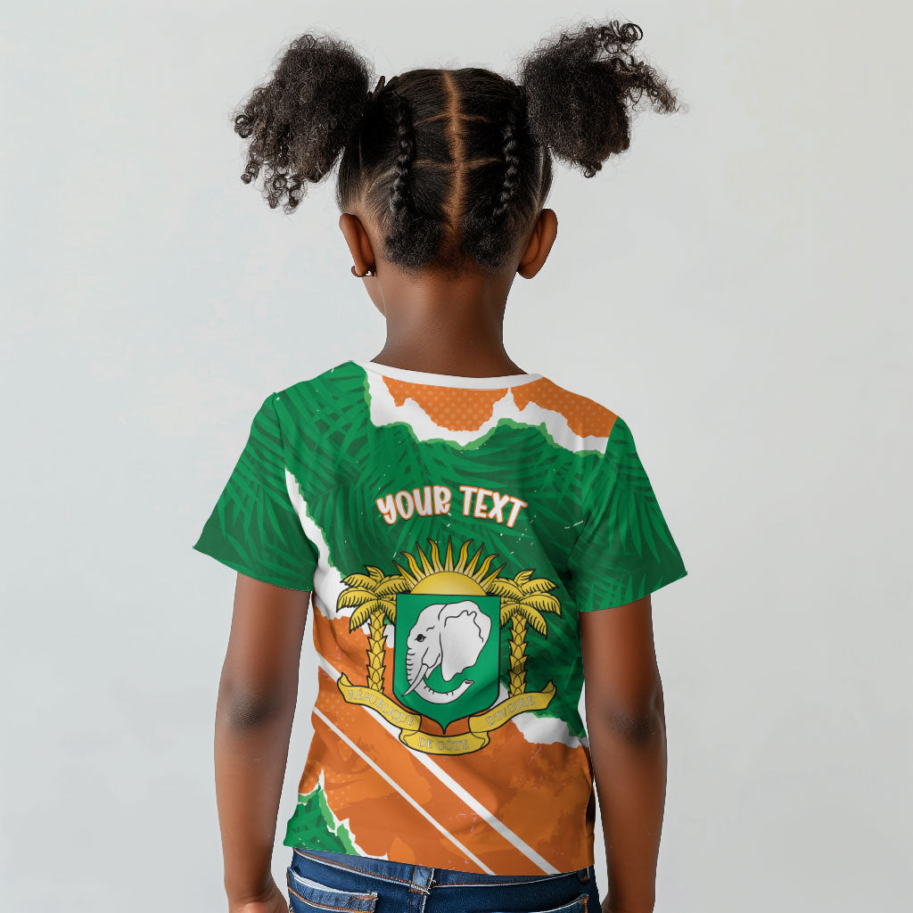 Cote d'Ivoire Independence Day Personalized Kid T shirt 1960 Proud Coat Of Arms Grunge Style