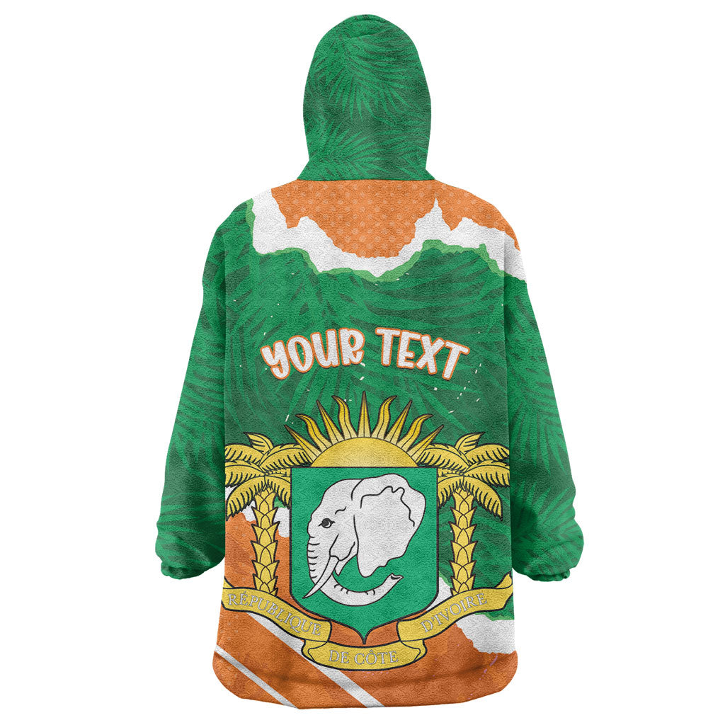 Cote d'Ivoire Independence Day Personalized Kid Wearable Blanket Hoodie 1960 Proud Coat Of Arms Grunge Style
