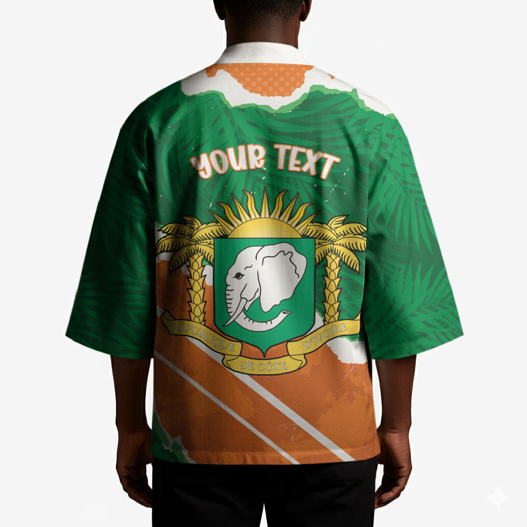 Cote d'Ivoire Independence Day Personalized Kimono 1960 Proud Coat Of Arms Grunge Style
